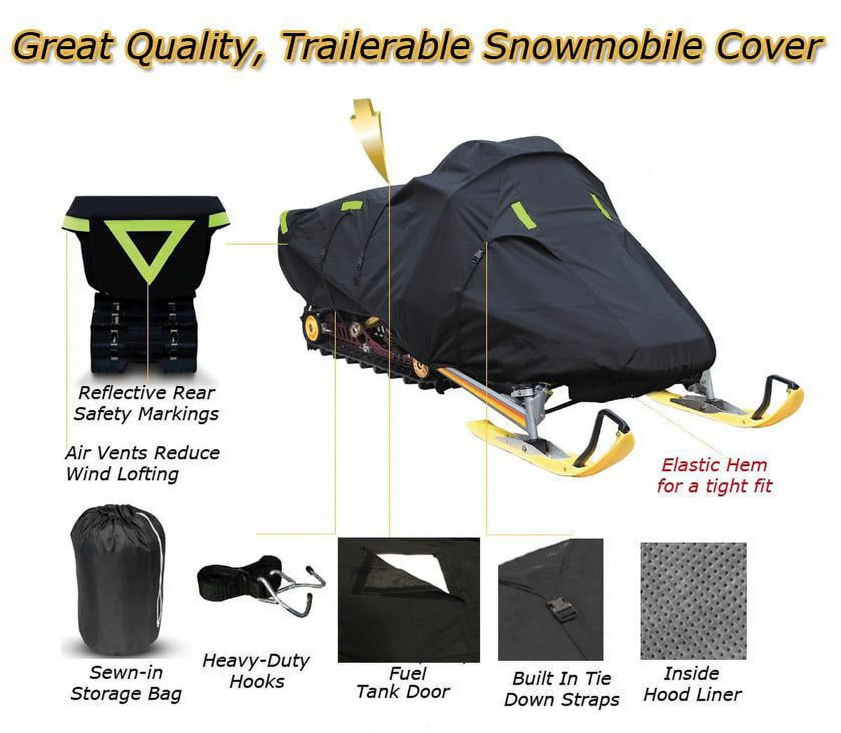Trailerable 600 Denier Snowmobile Cover W59482