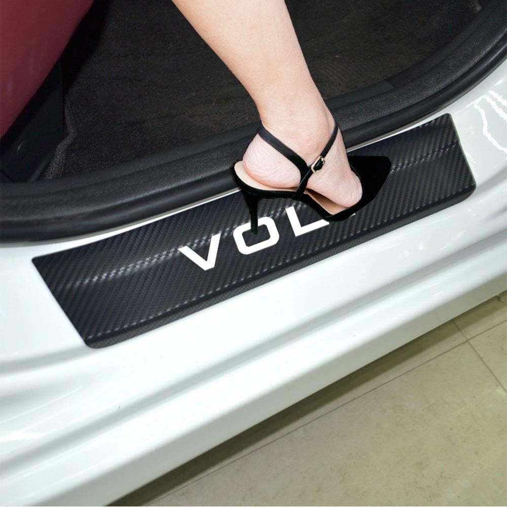 Blue 4D Carbon Fiber Car Door Sill Protector Z6119
