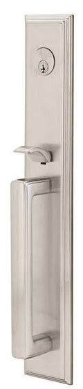 Flat Black Single Cylinder Tubular Entry Set with Clear Crystal Knob D78535