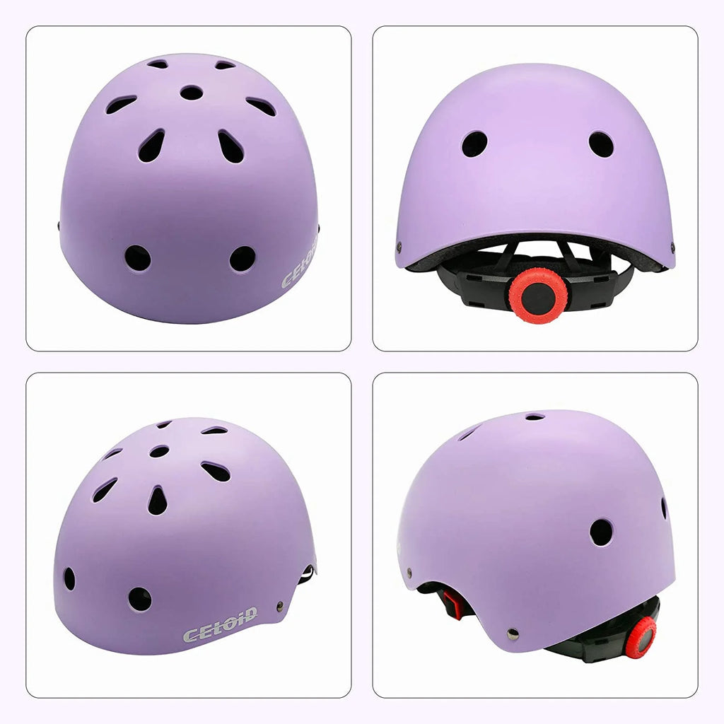 Kids Bike Helmet Adjustable Multi Sport Violet V62242