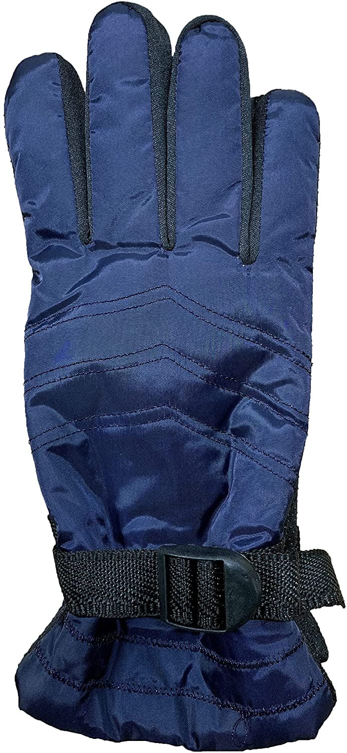Winter Ski Gloves Fleece Lined Adjustable Strap Water Resistant D608