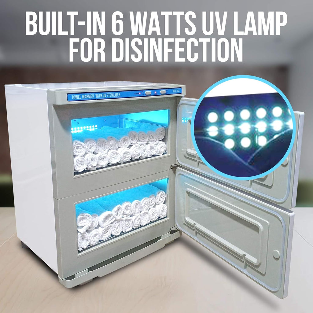 UV Towel Warmer with 36L Capacity, 2-in-1 Spa Hot Towel Warmer and UV Sterilizer J843