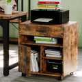 Large Mobile File Cabinet with Wheels, Drawer Door and Shelf P265