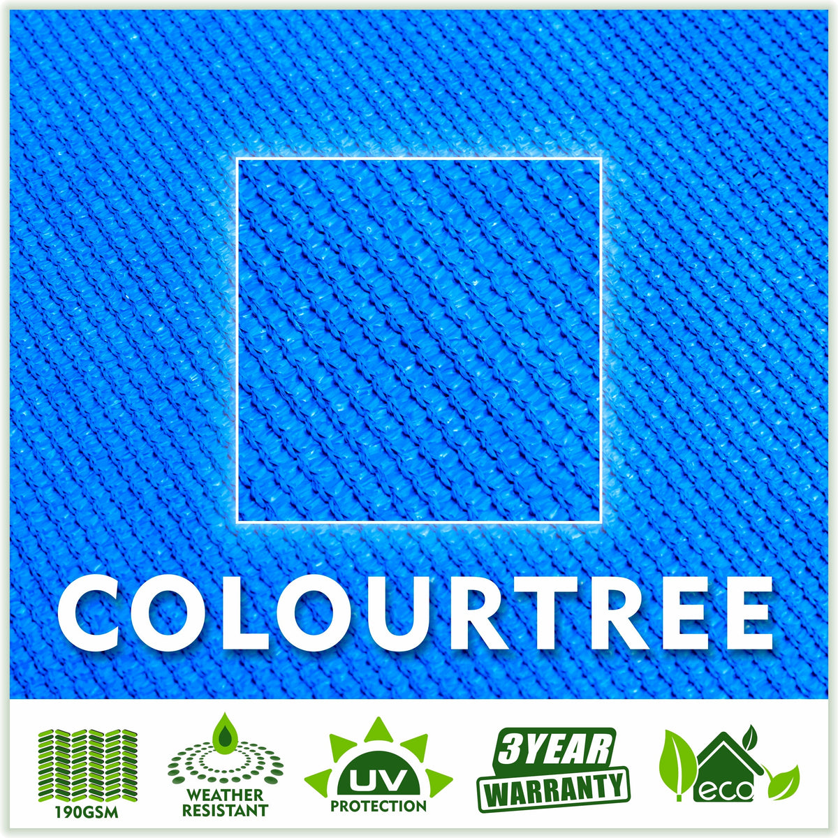 Blue Right Triangle Sun Shade Sail with Hardware Kit HDPE Mesh Fabric Canopy B591517