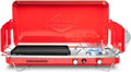 2-in-1 Gas Camping Stove with Integrated Igniter & Stainless Steel Drip Tray B2088
