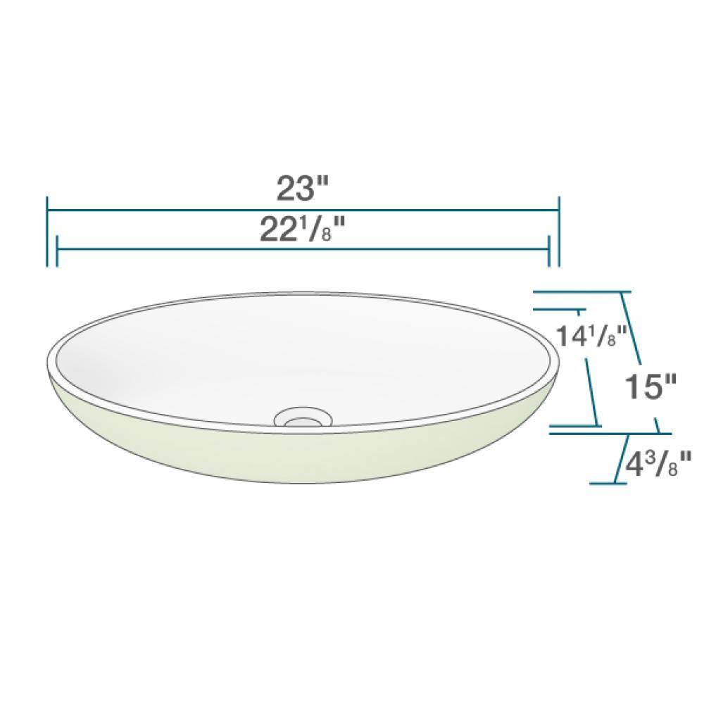 23 inch Stone Composite Oval Vessel Sink with Antique Bronze Faucet K381415