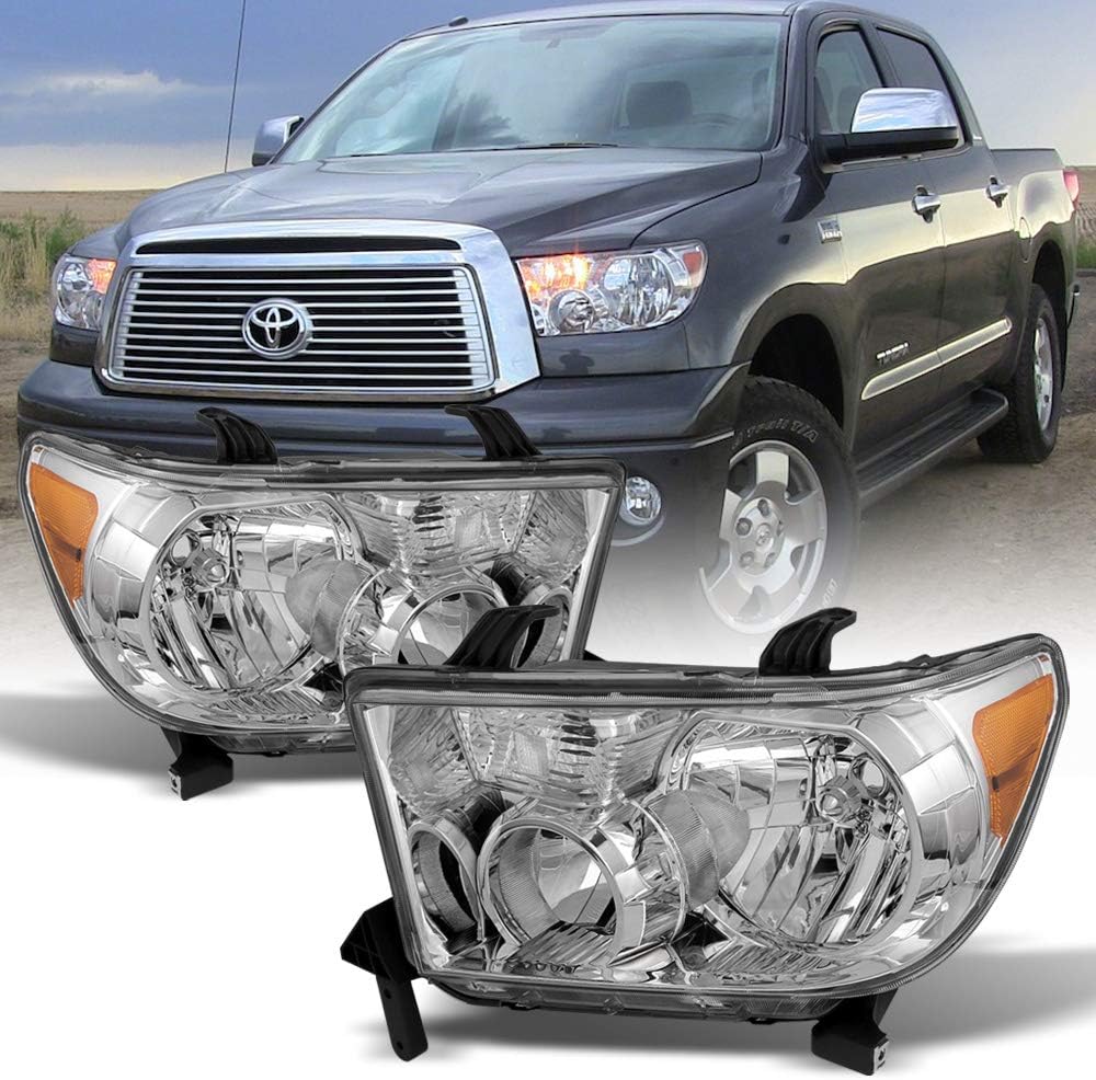 2007-2013 Toyota Tundra 2008-2017 Sequoia Headlights Driver + Passenger Side W43225