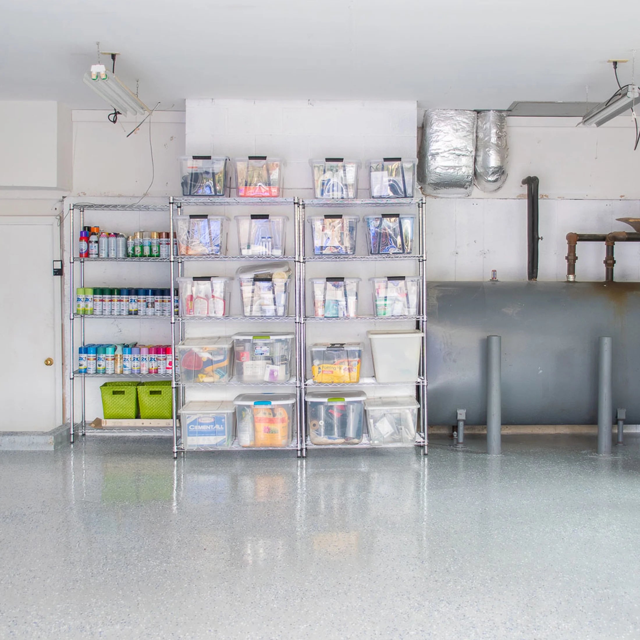 Gray High Gloss 180 oz Garage Floor Coating Kit R655