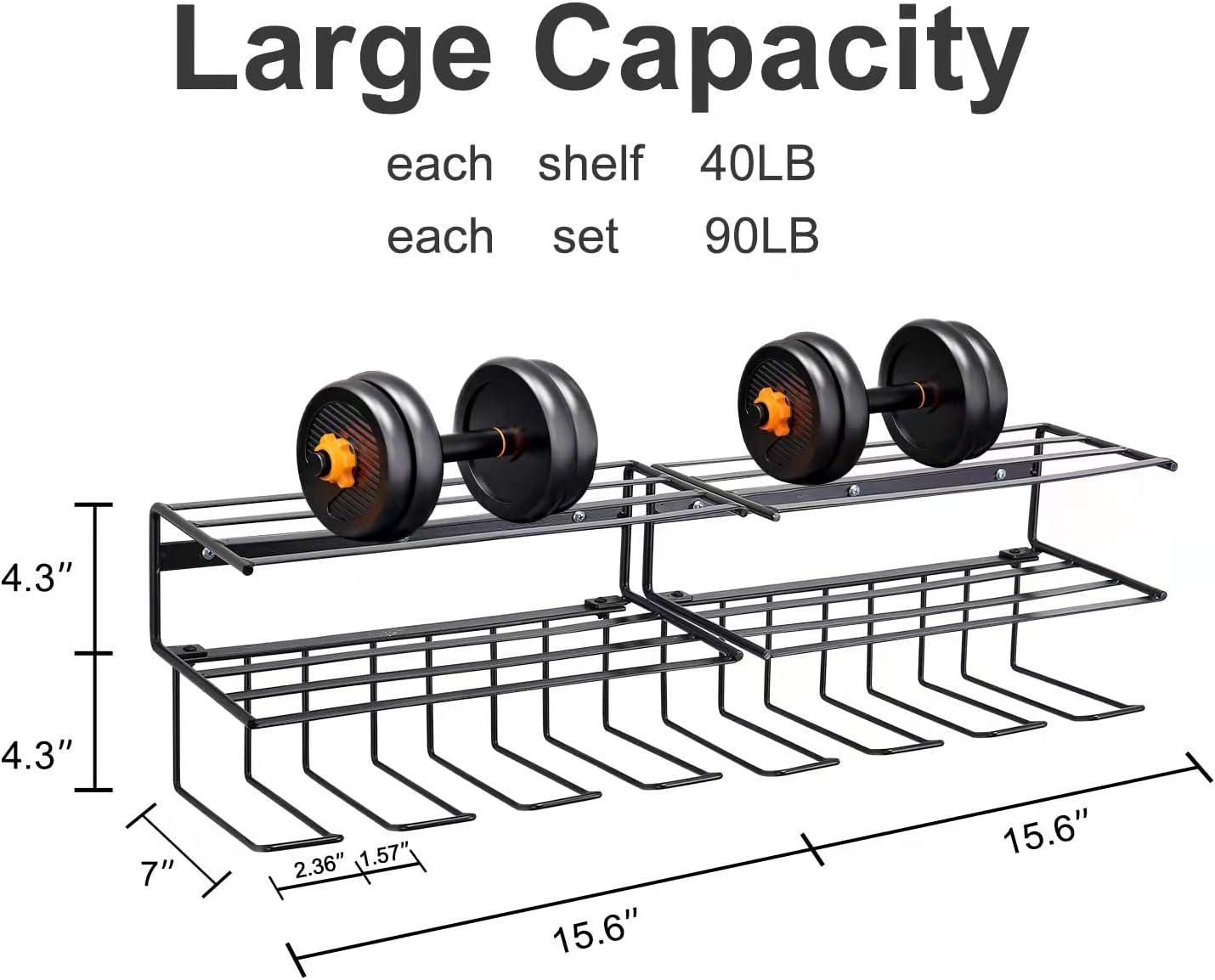 Tool Storage Wall Mount with Drill Holder, Pack of 2 F21936