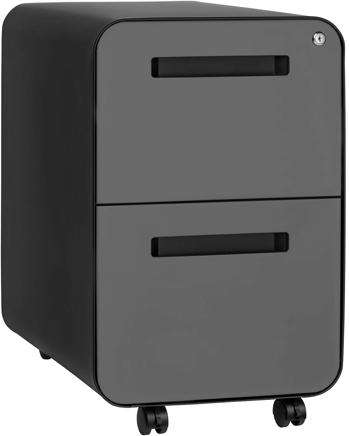 Black 2-Drawer Mobile File Cabinet A254079