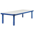 Royal Blue Rectangular Table with Legs F177