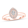 Marquise Diamond Frame Promise Ring in 10K Rose Gold J2751