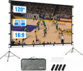Outdoor Projector Screen with Stand, 120 Inch, Double Sided Projection Screen with Bag M66310