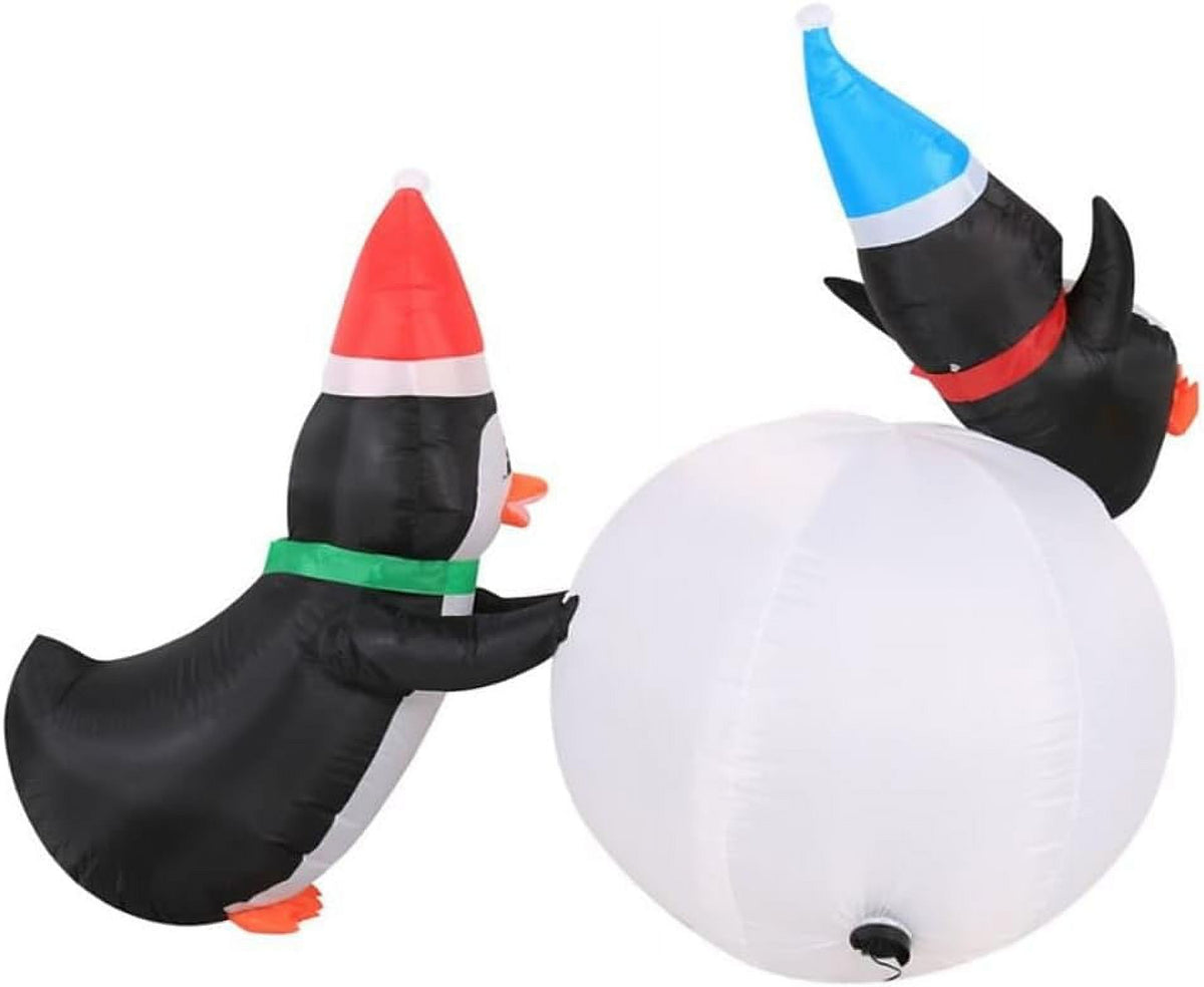 6 Foot Inflatable Penguins With Swirling Lights P6887
