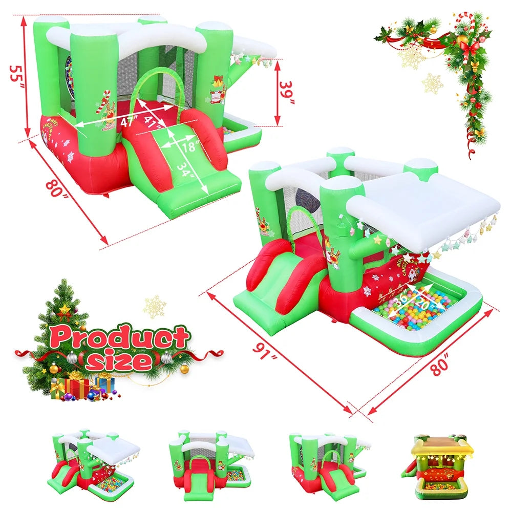 Inflatable Bounce House with Slide and Air Blower B562581
