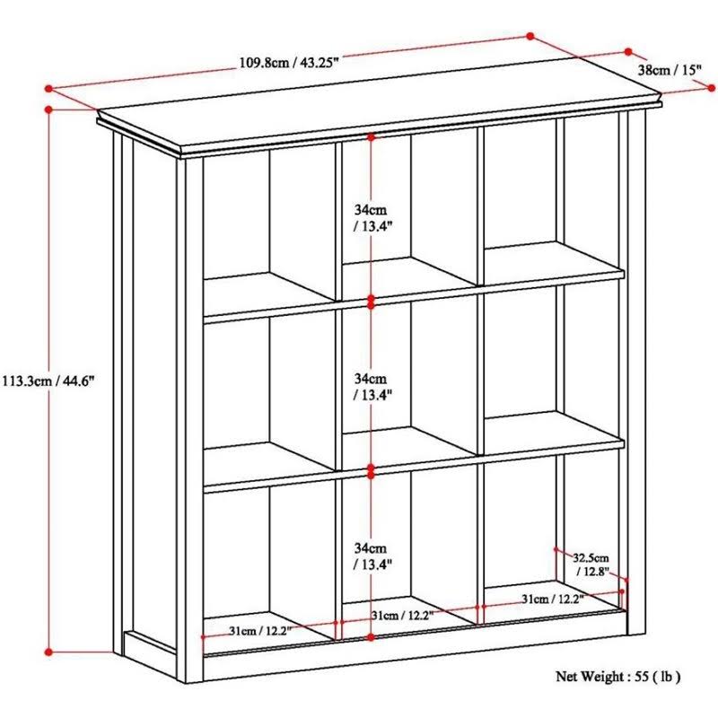White 9 Cube Bookcase and Storage Unit E106221
