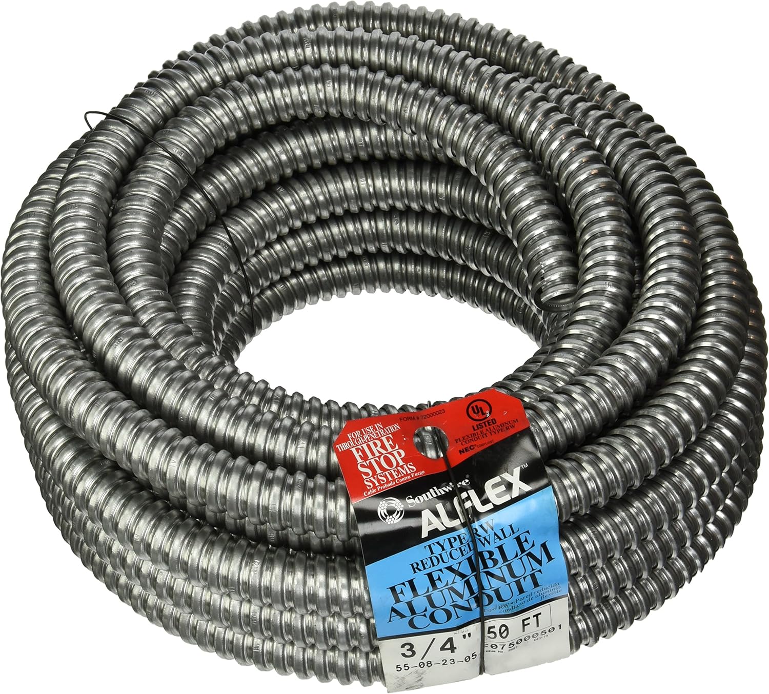 3/4 in X 50 Ft Aluminum Flexible Conduit, Pack of 2 T32416