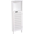 White Louver Door Bathroom Corner Cabinet Z5874