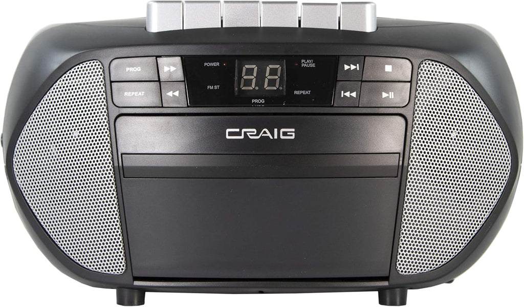 CD Boombox with AM/FM Stereo Radio and Cassette Player Recorder, Pack of 2 U535679