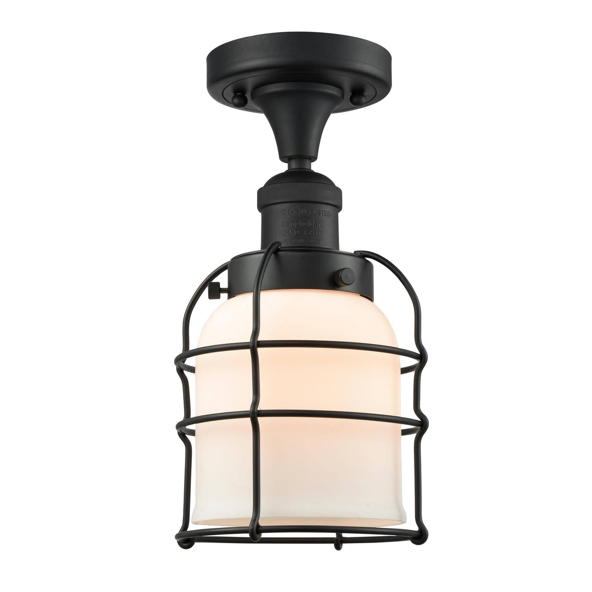 Small Bell Cage Semi-Flush Mount T605