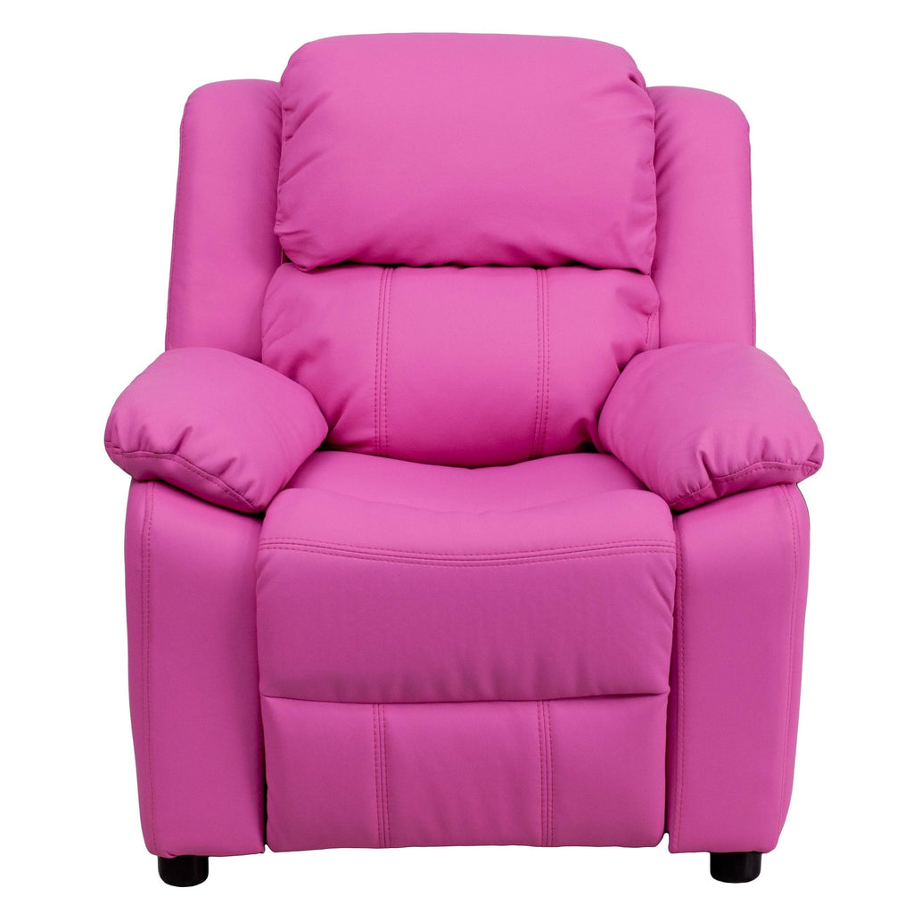 Pink Vinyl Upholstered Recliner P5426