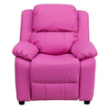 Pink Vinyl Upholstered Recliner P5426