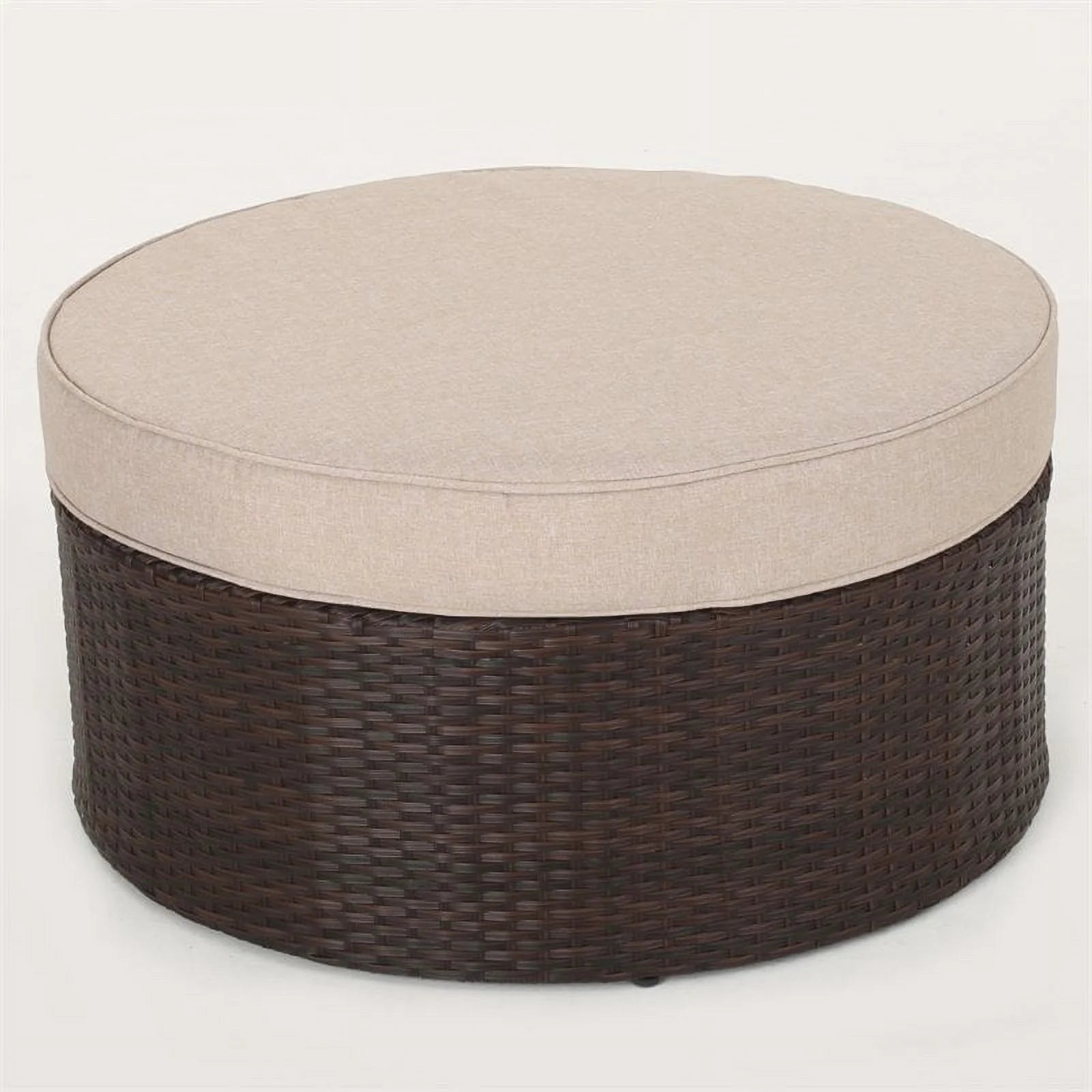 5 Piece Outdoor Wicker Sectional Sofa Set in Beige A887487