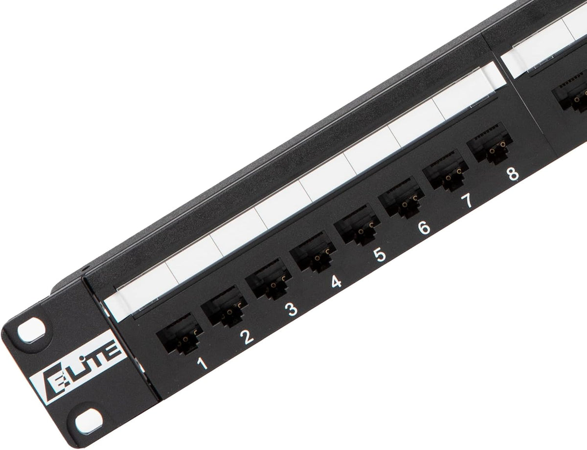 Cat6 24 Port Patch Panel, 1U, Pack of 2 R306375