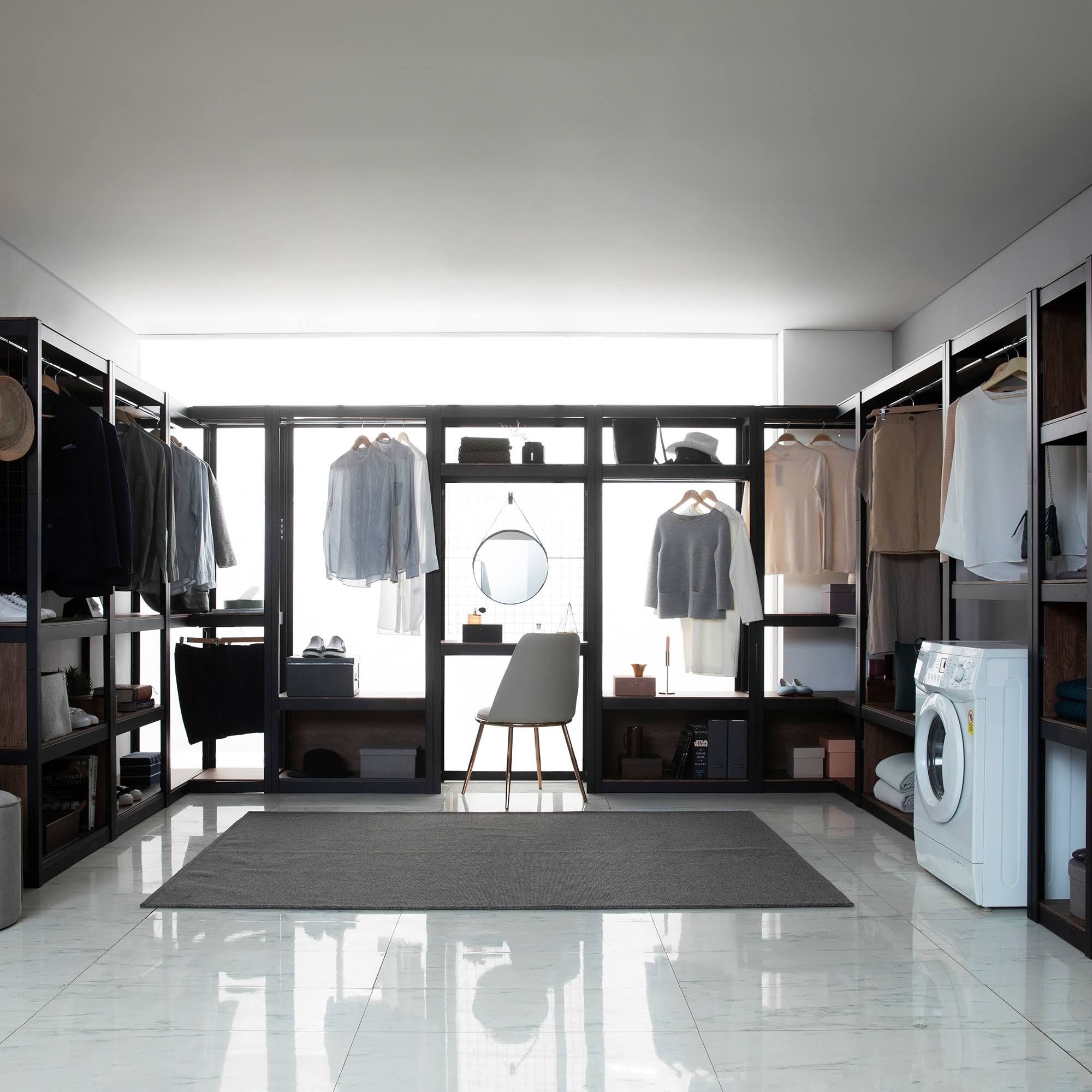 White Modular Shelving and Storage R14496