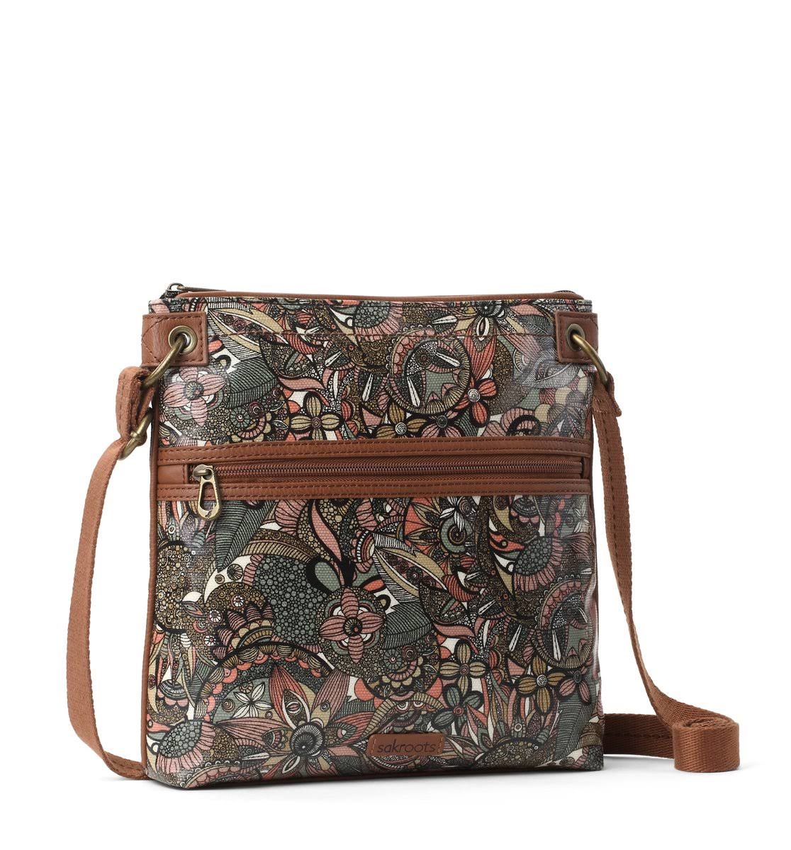 Charcoal Canvas Flat Crossbody Bag M782996