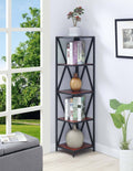 Metal 5 Tier Corner Bookcase Y54988