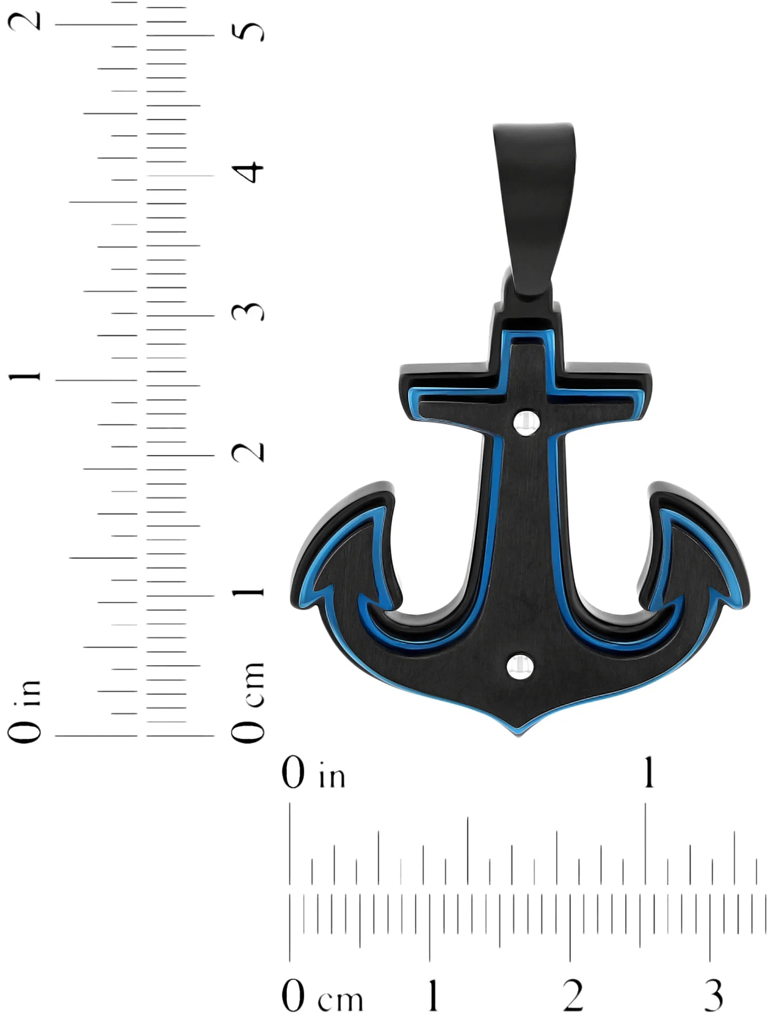 Men's Stainless Steel Anchor Pendant Necklace S784721