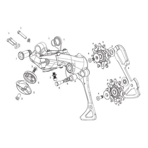 11 SPD Derailleur with X-Sync Pulleys and Inner Cage Z9834