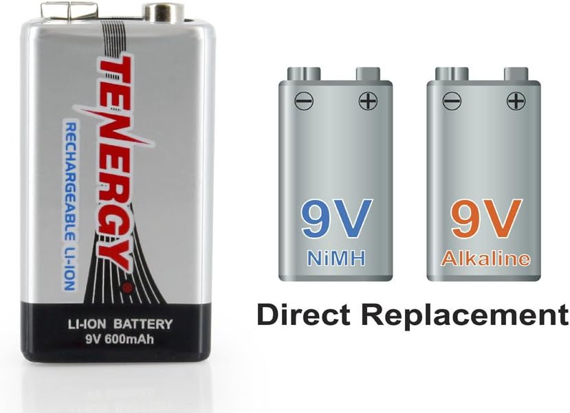 4-Bay 9V Li-ion Battery Charger with 8pcs 9V 600mAh Rechargeable Battery B469