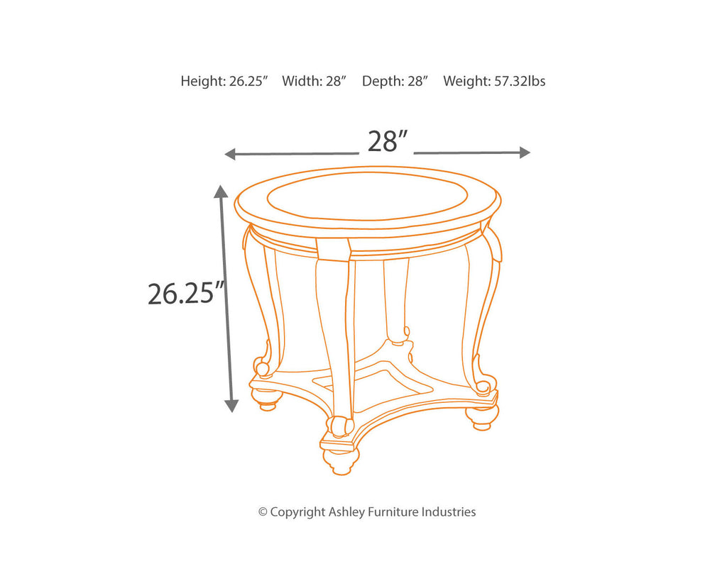Dark Brown End Table E55384