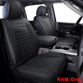 Black Waterproof Faux Leather Front Seat Covers T444078