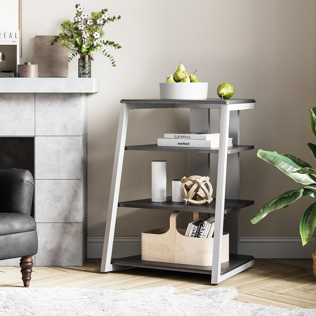 4-Tier AV Stereo Cabinet with Height Adjustable Media Cabinet U49563