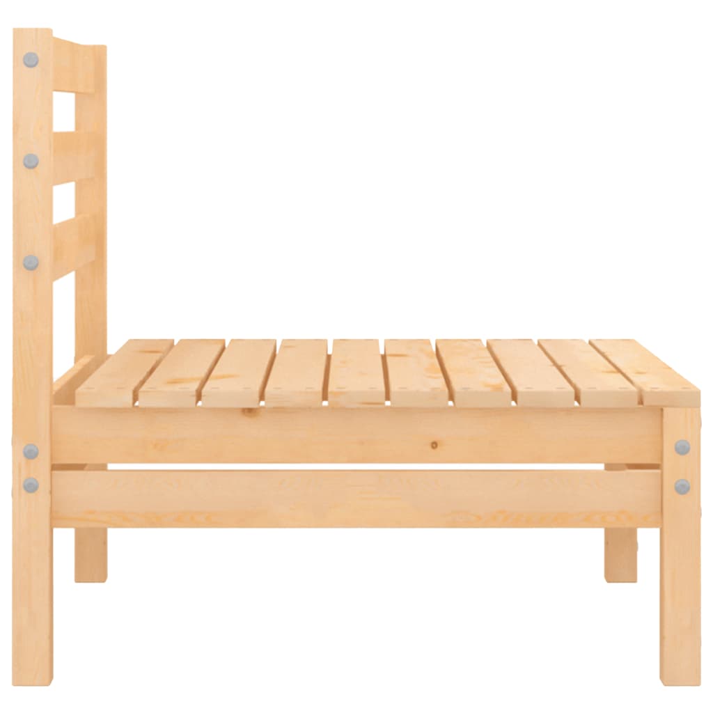 Solid Wood Pine Patio Sofas 2 pcs D565