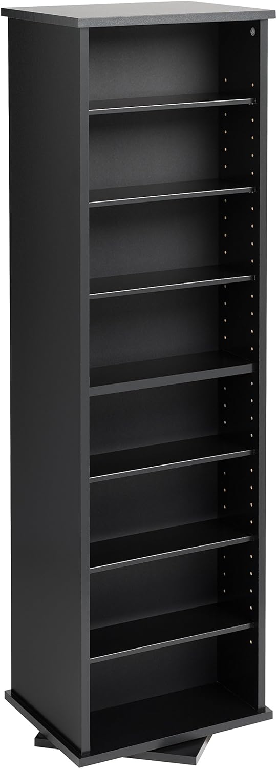 Black Spinning Tower Storage Cabinet P98201