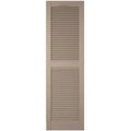 Custom Cathedral Top Center Mullion Open Louver Shutters P773