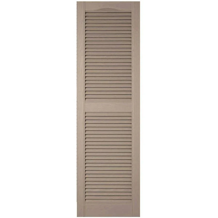 Custom Cathedral Top Center Mullion Open Louver Shutters P773
