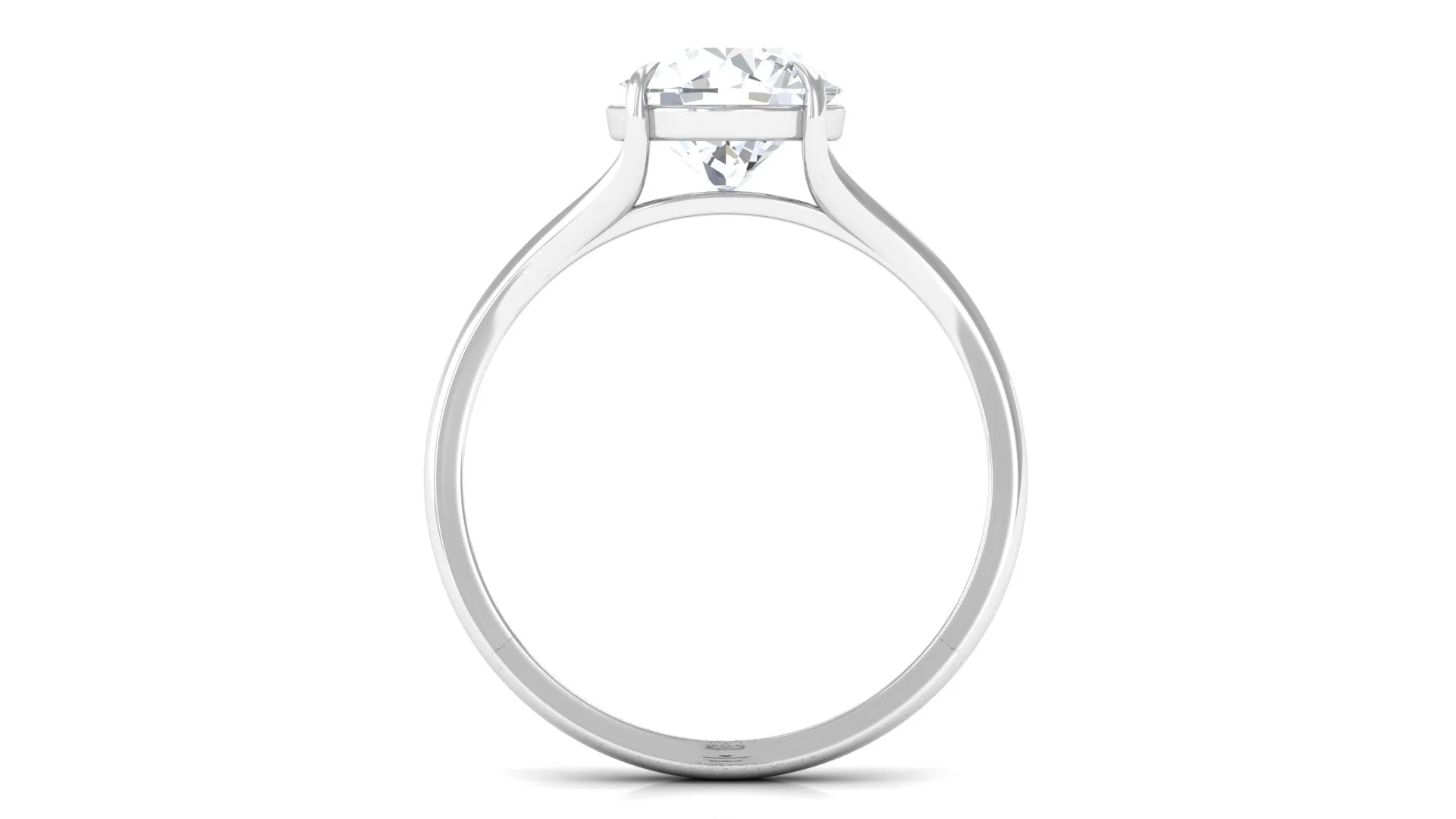 925 Sterling Silver Lab Grown Diamond Solitaire Ring S2424