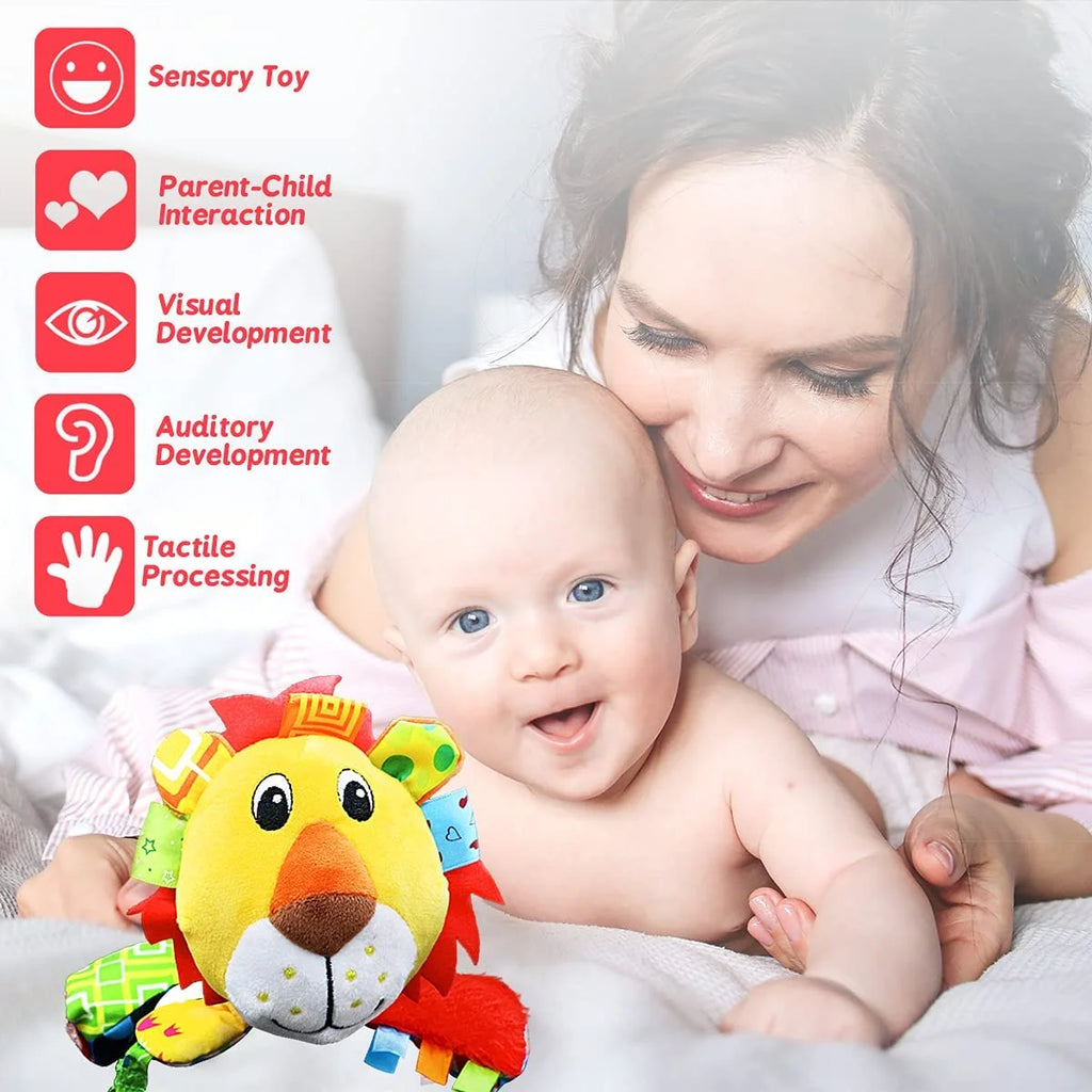 Lion Plush Infant Toy with Musical Box Stroller Hanging Toy Z93216