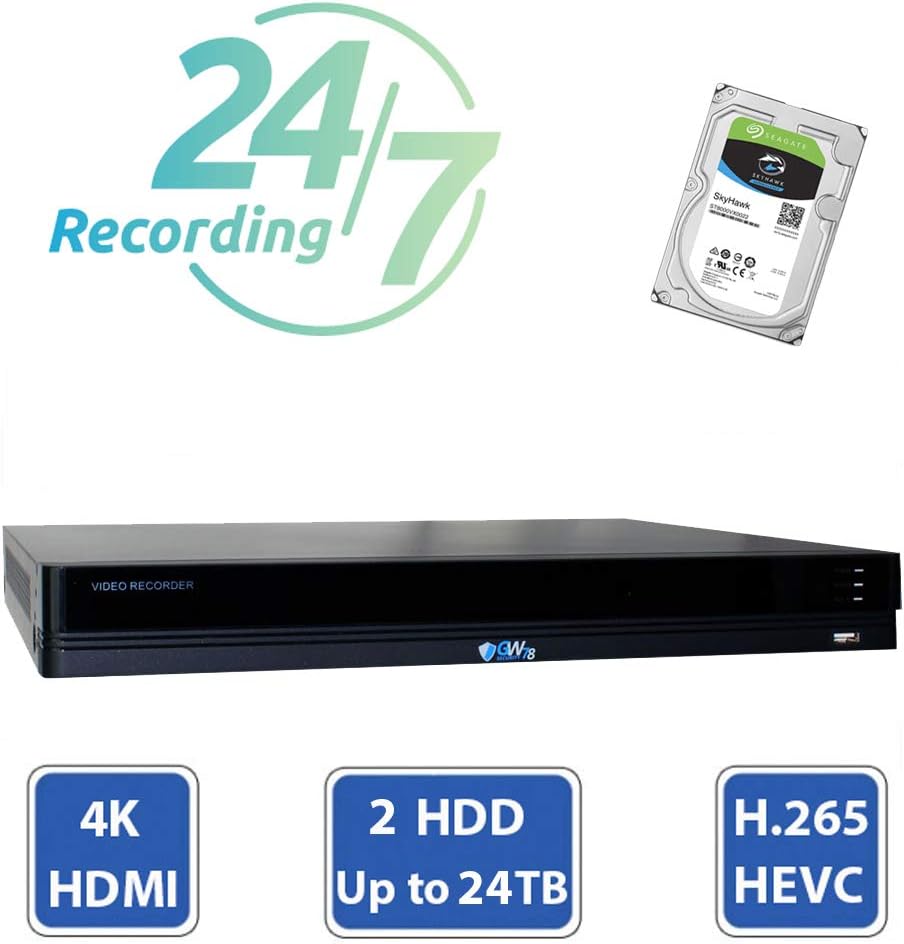 16 Channel 4K NVR Security Camera System with 12 Dome Camera Q2236
