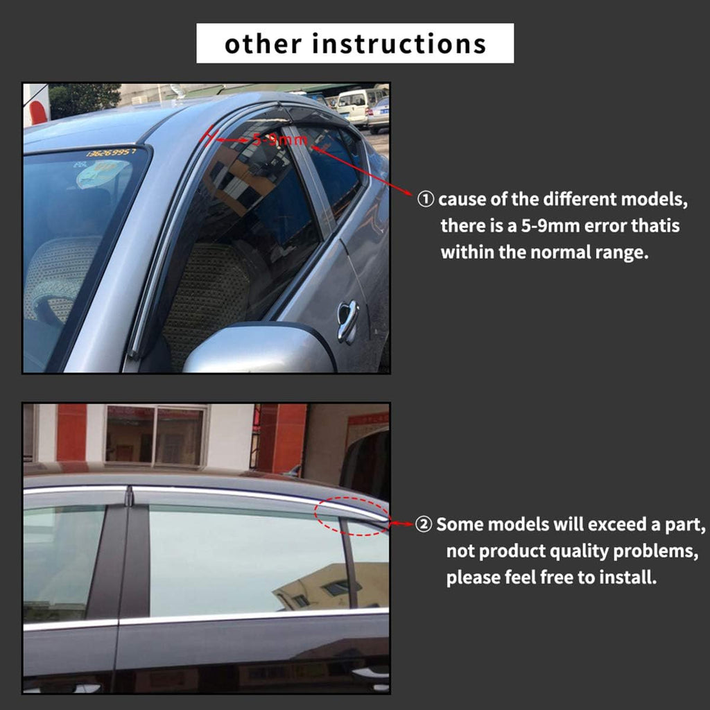 Smoke Side Window Deflectors for Audi Q7 Z395