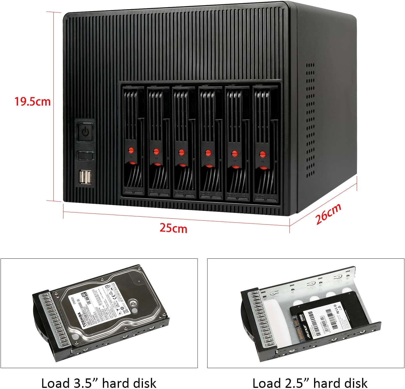 NAS 6-Bay K5 Chassis PC Computer Case G341860