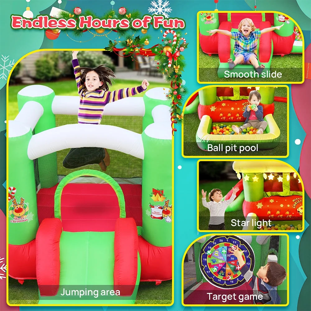Inflatable Bounce House with Slide and Air Blower B562581