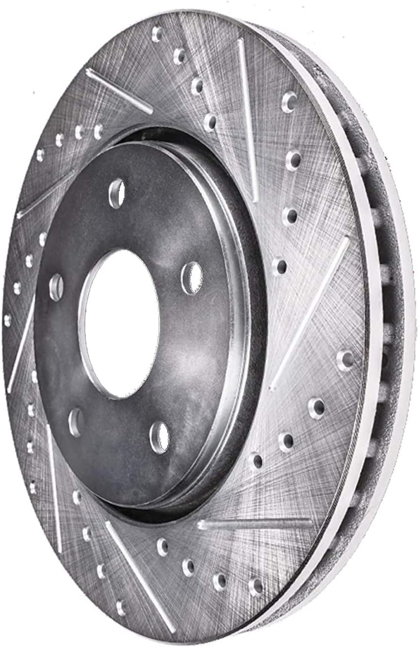 Drilled Slotted Disc Brake Rotors 4pc Set H886412