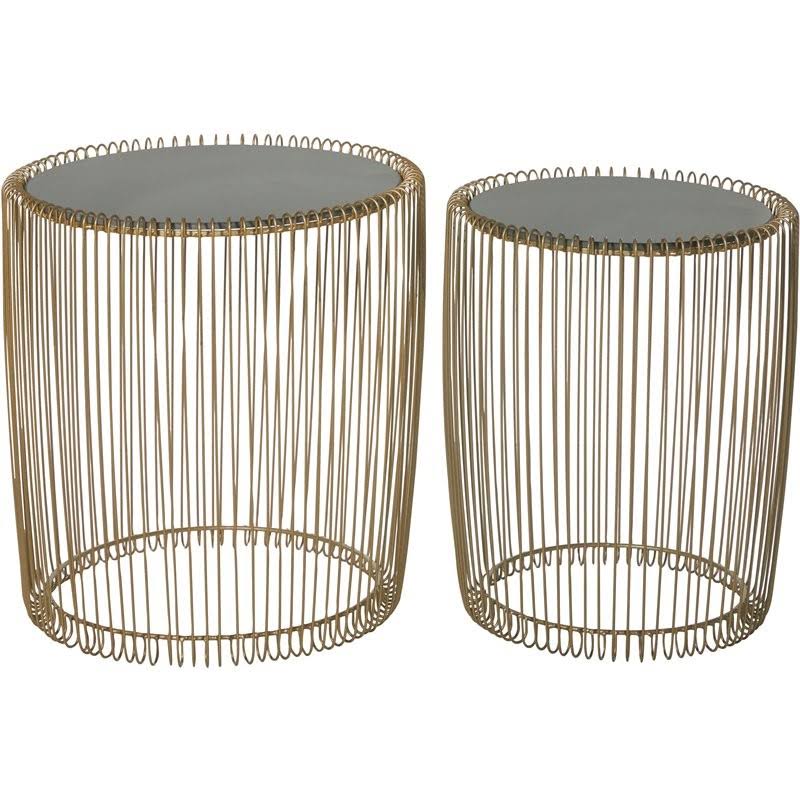 Gold Metal Accent Table (Set of 2) L652