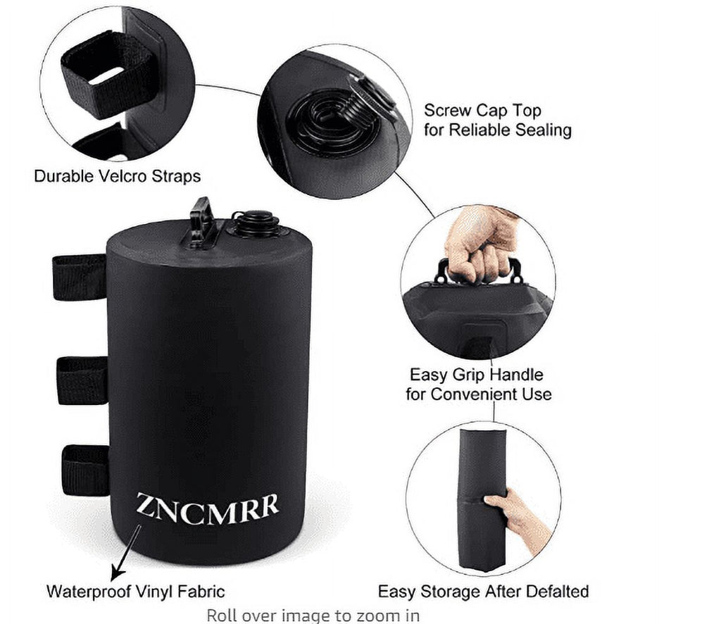 Black PVC Canopy Water Weight Bags 4 Pack S585633